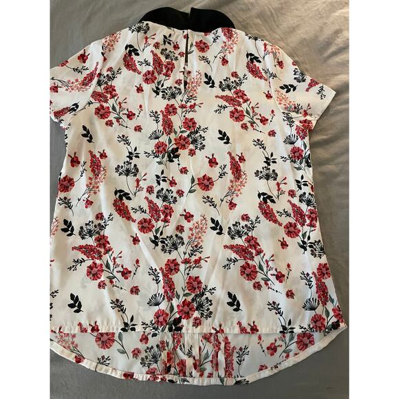 Red Herring SZ 14 Floral Short Sleeve Blouse - Picture 3 of 7
